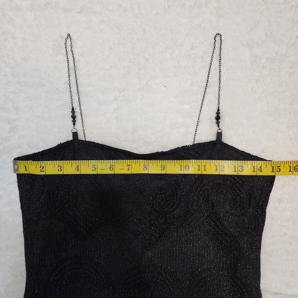 a'gaci Black Midi Fringe Slip Dress - Picture 8 of 10